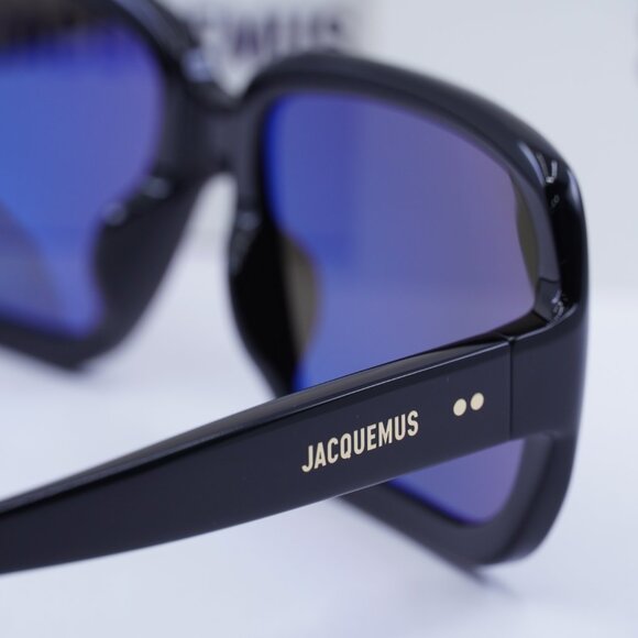 Jacquemus JAC/86 C1 Square Sunglasses - Shiny Black\\Grey